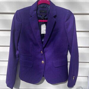 NWT J.Crew Schoolboy Blazer Size 0 • Purple • Retail $198 NWT